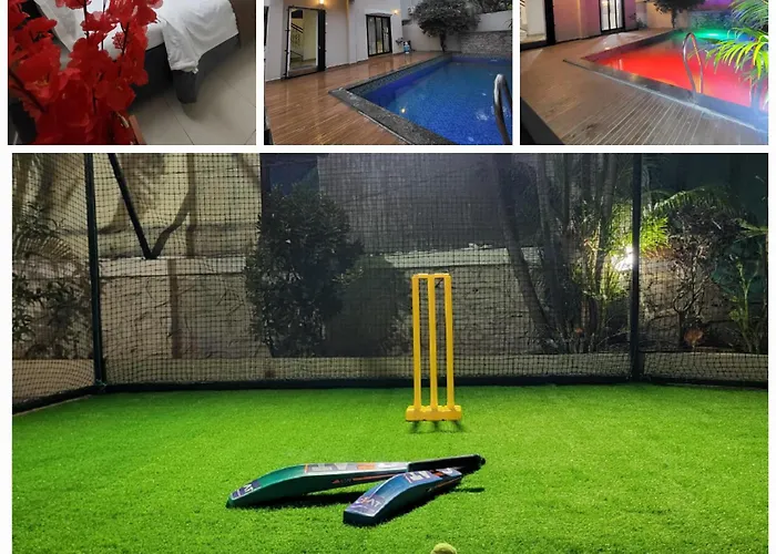 The Perfect Stays Para Disco Big Pool Cricket Turf Villa