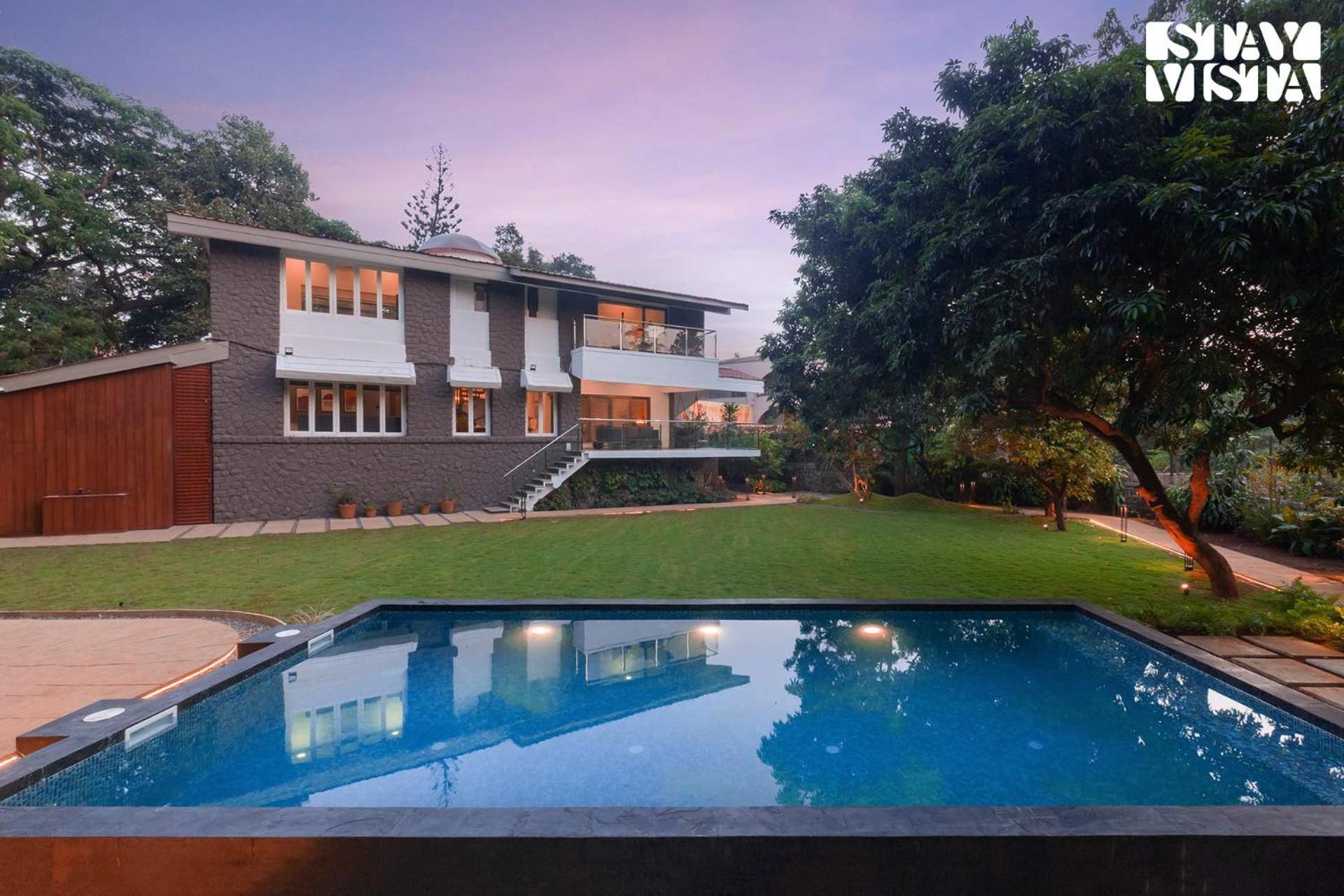 Stayvista's House Of J - Embrace Leisure With Lawn, Pool, And Gazebo Villa