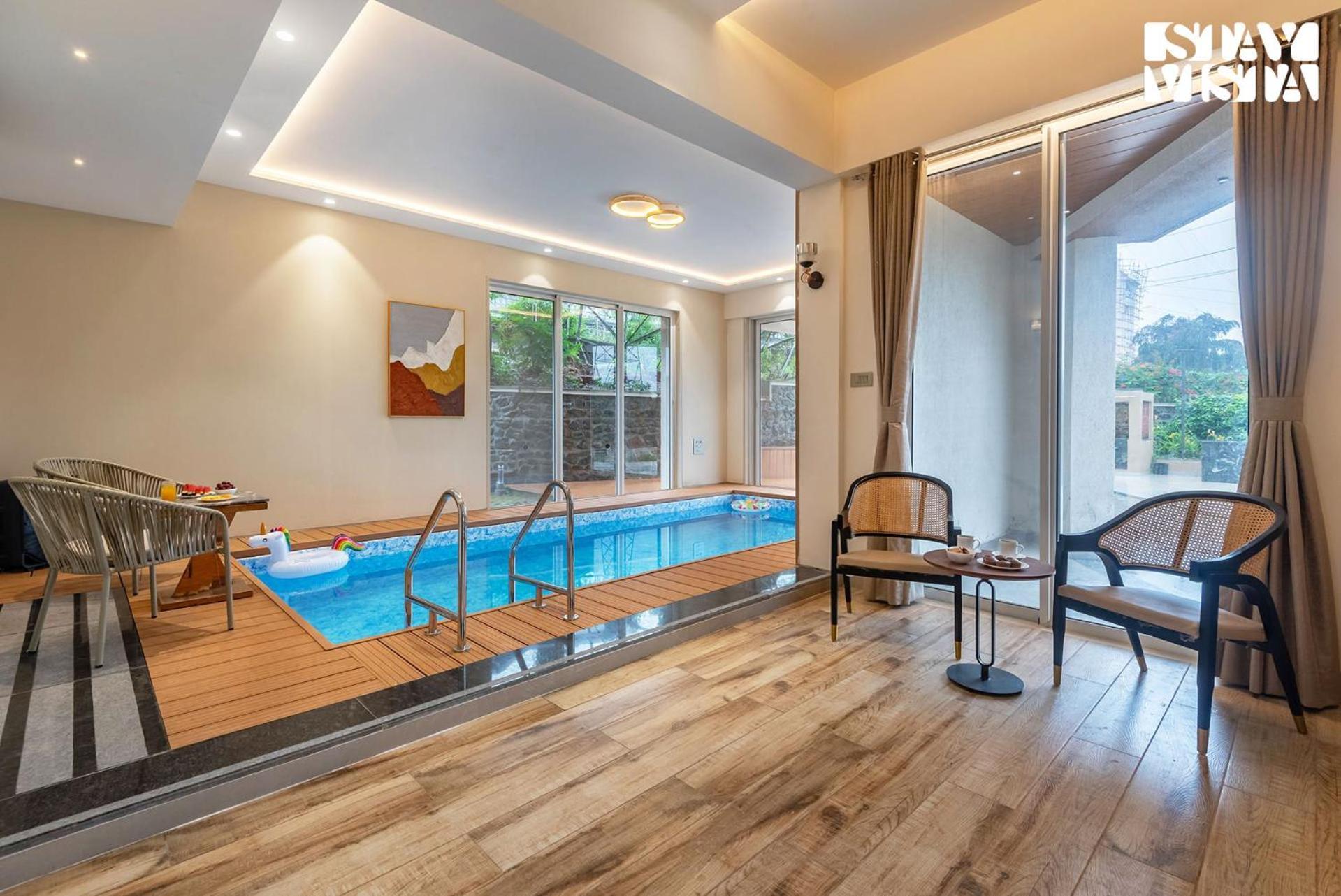 Mocha House With Indoor Pool, Bbq & Bonfire At By Stayvista *