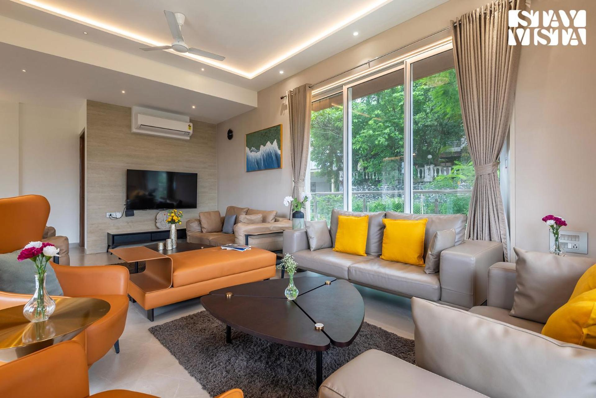 Villa Mocha House With Indoor Pool, Bbq & Bonfire At By Stayvista Lonavala