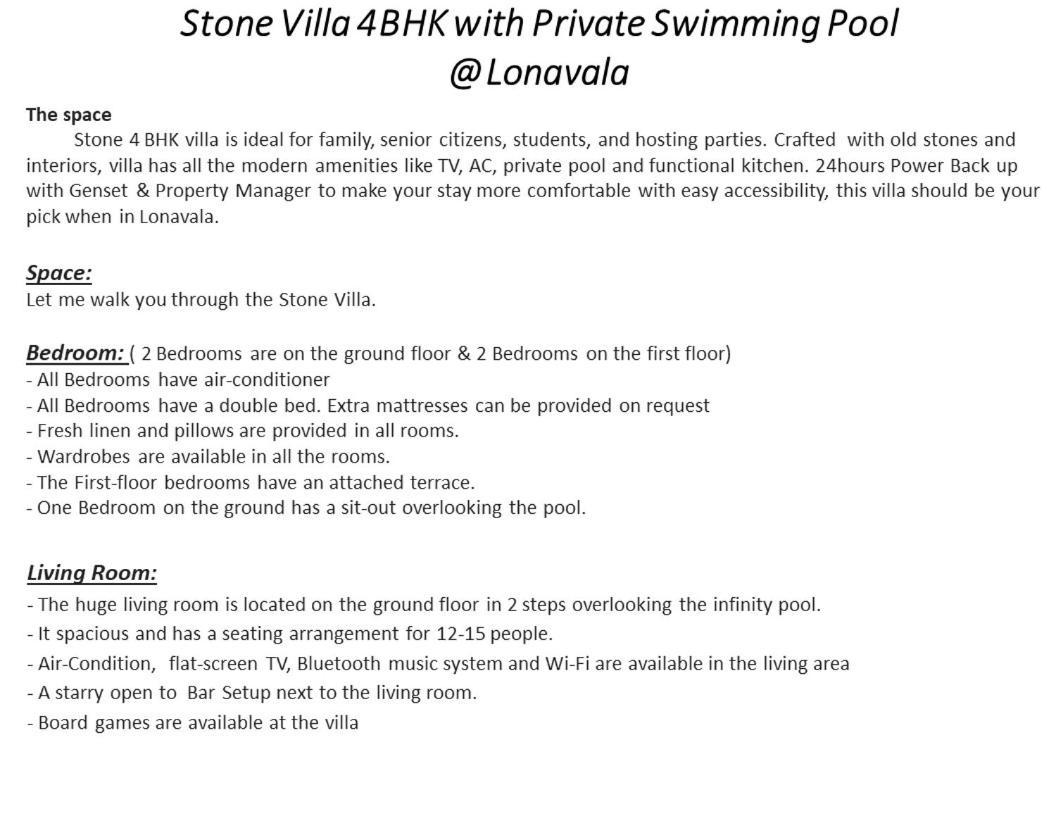 Stone By Tranq 4bhk Infinity Pool Retreat At *
