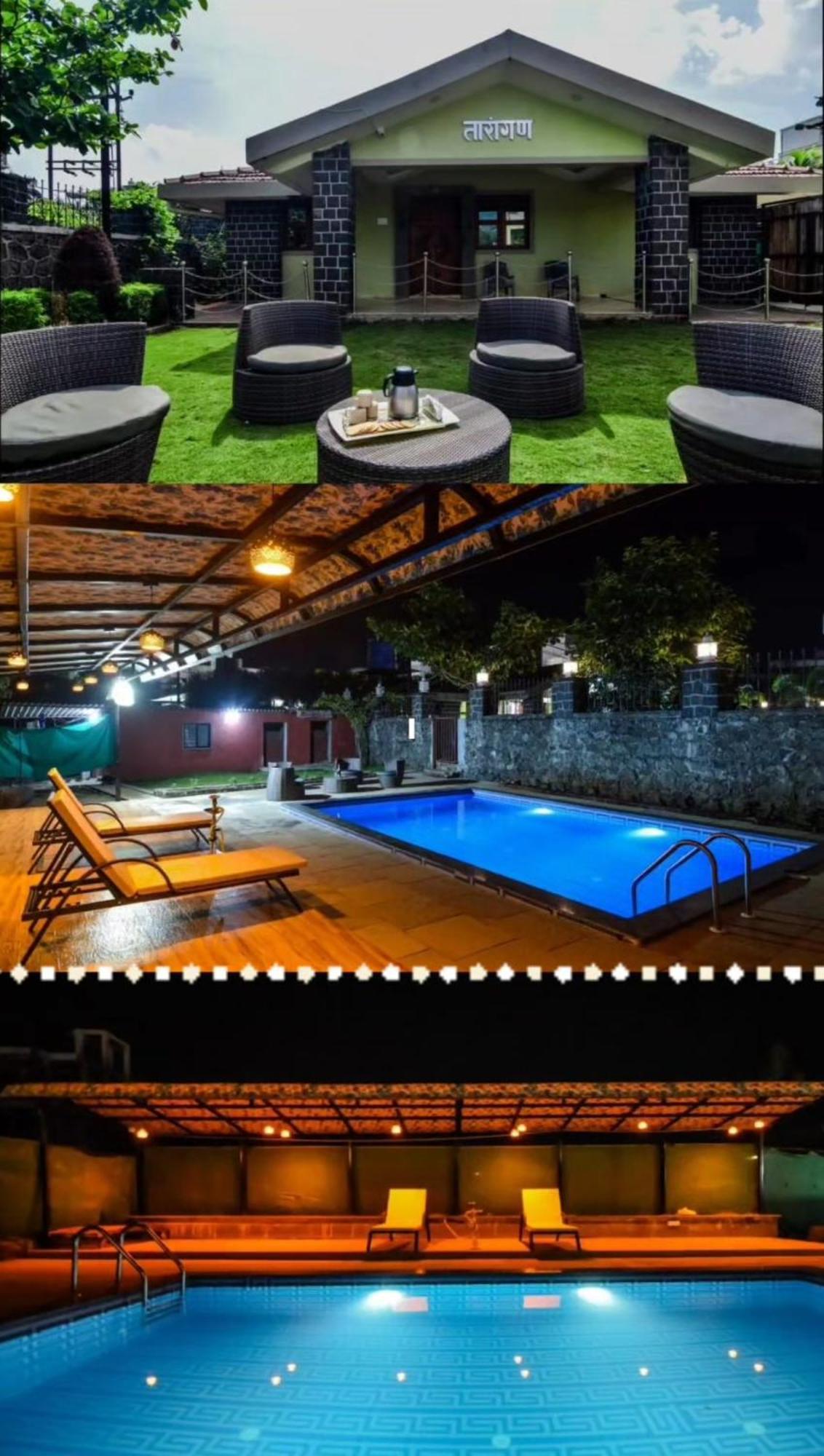 Lifeline - Exclusive 2bhk Taraangan Farm With Huge Private Pool And Lawn Area Villa