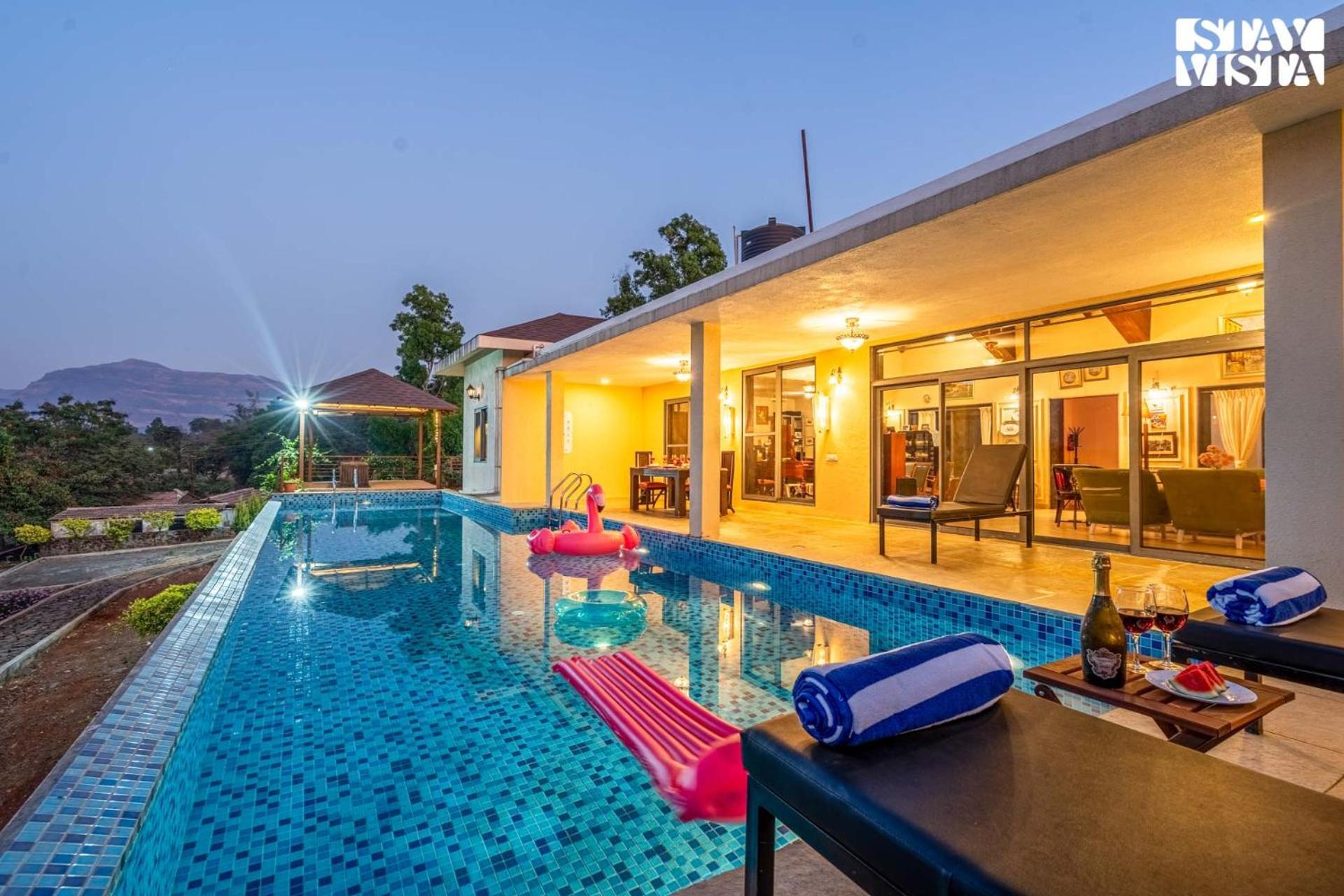 Stayvista At Beyond Infinity With Hill View, Bbq