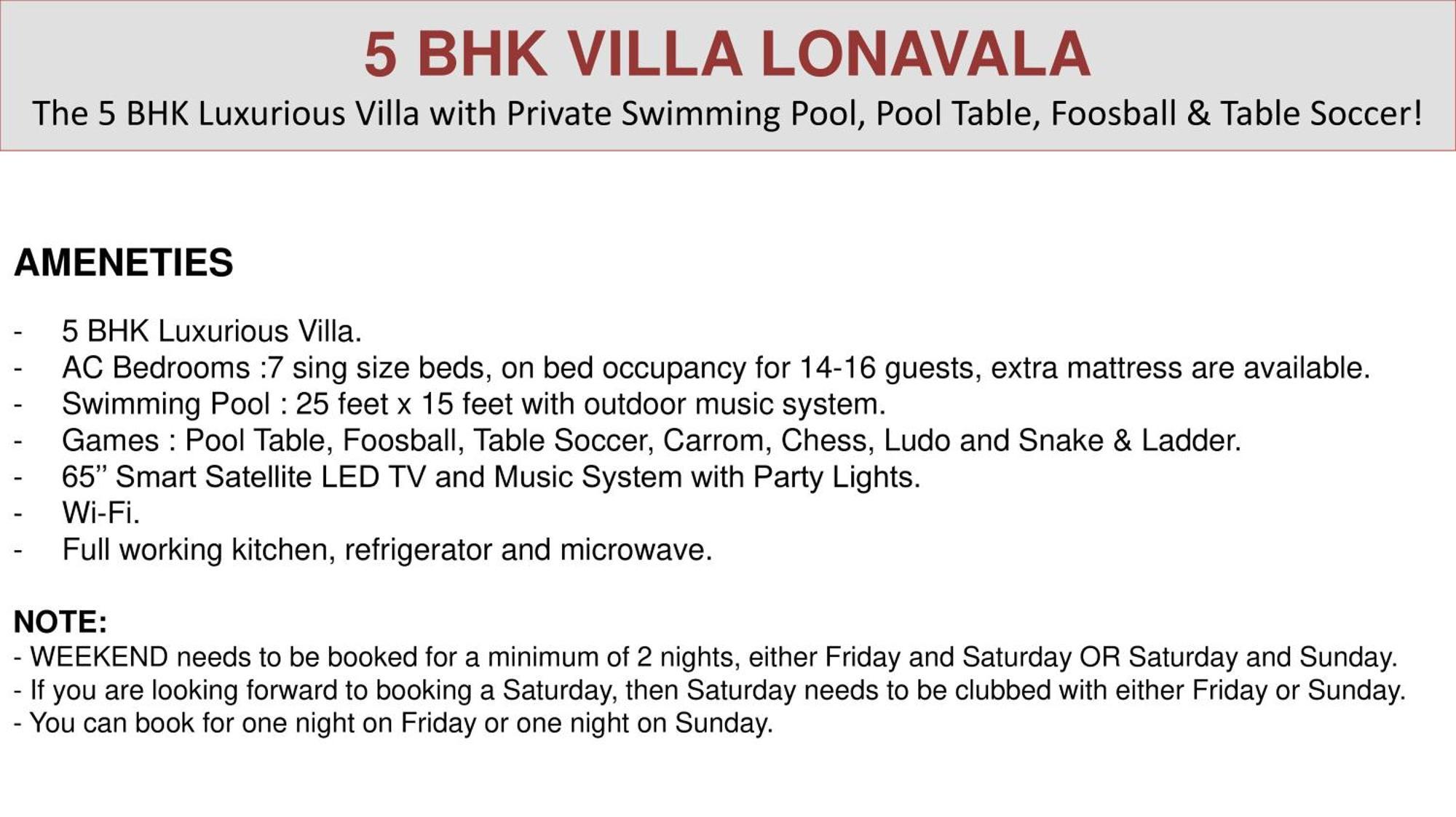 Casa Luxury 5Bhk Lonavala